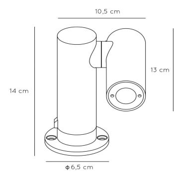 Lucide 27893/05/29 - LED Vonkajšia lampa TATUM LED/5W/230V IP65 14 cm antracit