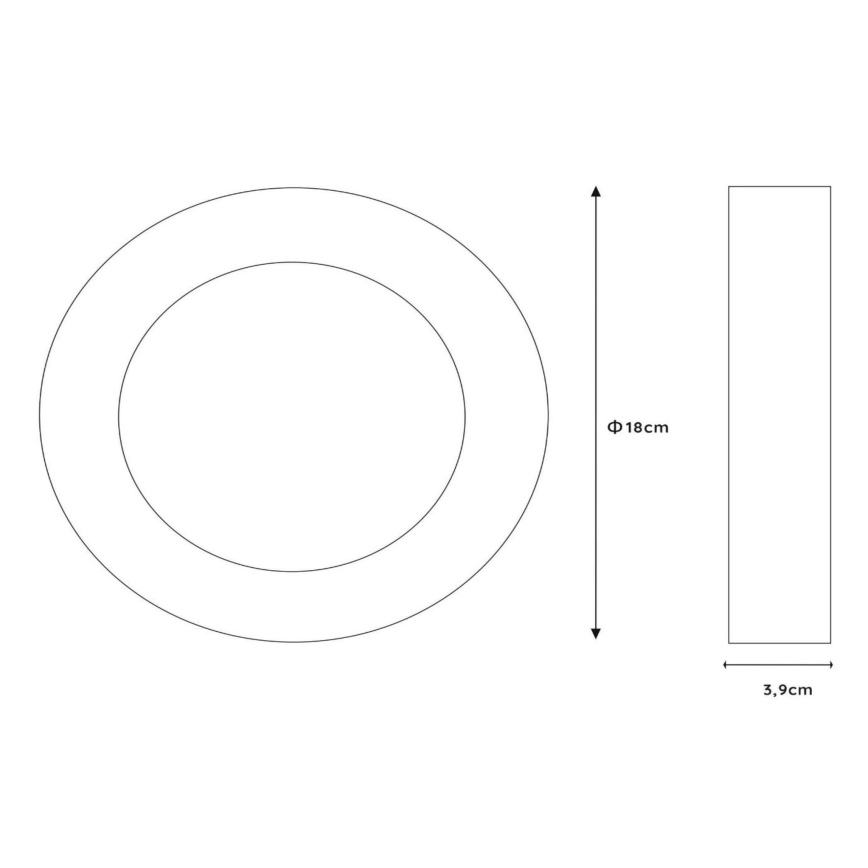 Lucide 28116/18/30 - LED Stmievateľné kúpeľňové stropné svietidlo BRICE LED/12W/230V pr. 18 cm IP44 čierna