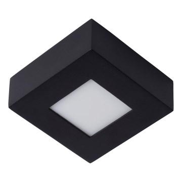 Lucide 28117/11/30 - LED Stmievateľné kúpeľňové stropné svietidlo BRICE LED/8W/230V 10,8x10,8 cm IP44 čierna