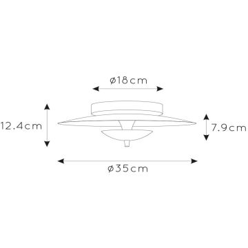 Lucide 30161/09/30 - LED Stmievateľné stropné svietidlo VULCAN LED/9W/230V čierna