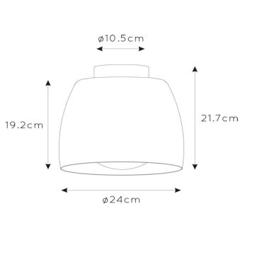 Lucide 30188/01/30 - Stropné svietidlo NOLAN 1xE27/60W/230V pr. 24 cm čierna