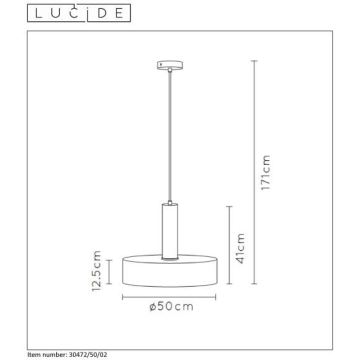 Lucide 30472/50/02 - Luster na lanku GIADA 1xE27/60W/230V