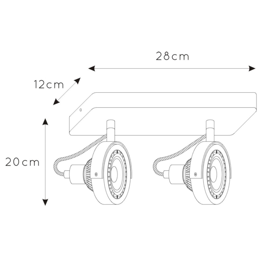 Lucide 31931/24/31 - LED Stmievateľné bodové svietidlo TALA 2xGU10/12W/230V biela