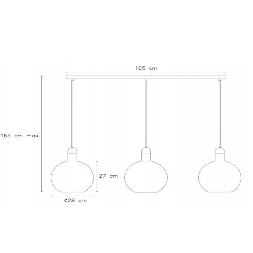 Lucide 34438/03/61 - Luster na lanku JULIUS 3xE27/40W/230V