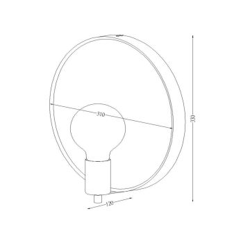 Lucide 36213/31/30 - Nástenné svietidlo so zrkadlom REFLEX 1xE27/25W/230V čierna