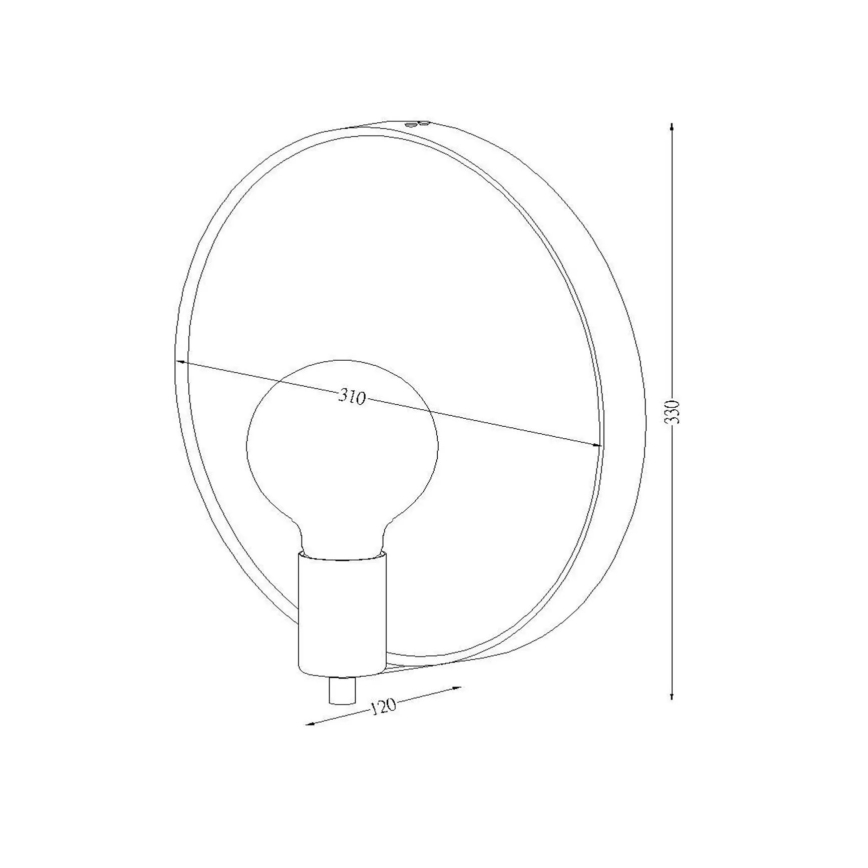 Lucide 36213/31/30 - Nástenné svietidlo so zrkadlom REFLEX 1xE27/25W/230V čierna