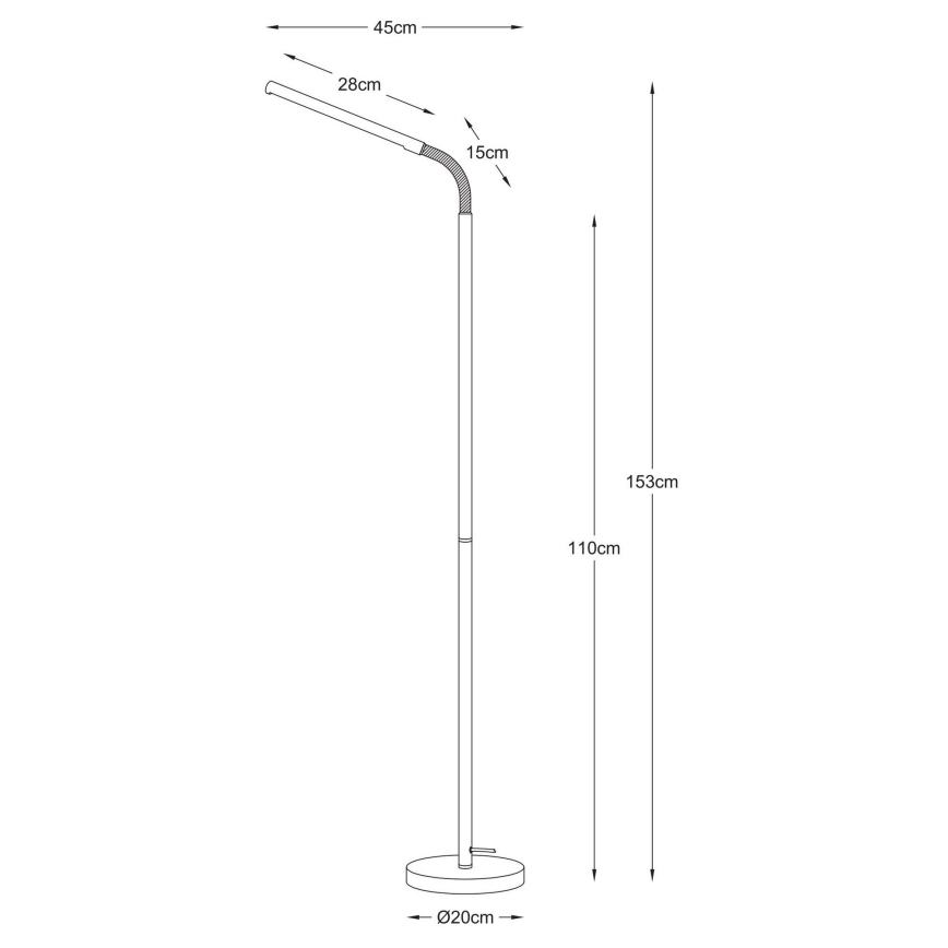 Lucide 36712/05/31 - LED Stojacia lampa GILLY LED/6W/230V biela