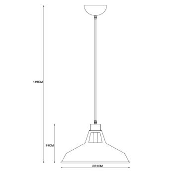 Lucide 43401/31/30 - Závesné svietidlo BRASSY-BIS 1xE27/60W/230V čierna