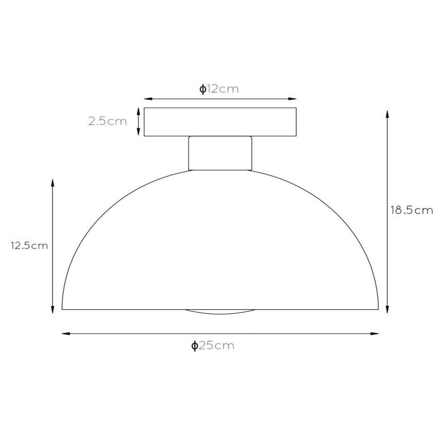 Lucide 45196/01/30 - Stropné svietidlo SIEMON 1xE27/40W/230V čierna