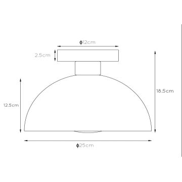 Lucide 45196/01/33 - Stropné svietidlo SIEMON 1xE27/40W/230V zelená