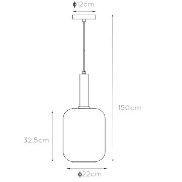 Lucide 45494/01/65 - Luster na lanku JOANET 1xE27/40W/230V