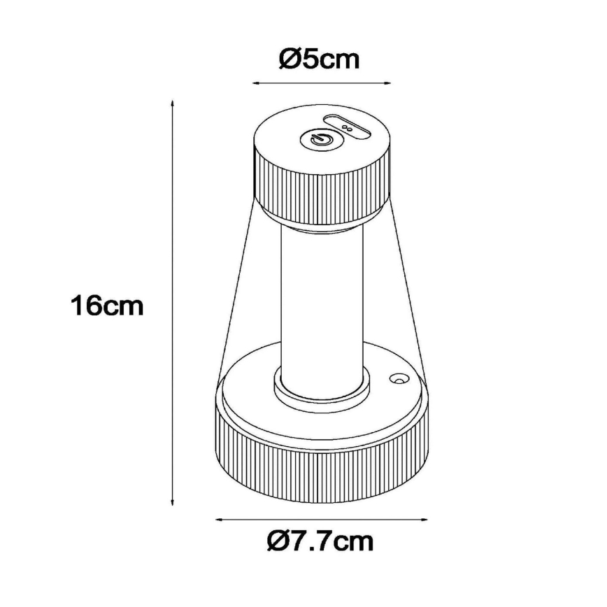 Lucide 45500/01/66 - LED Stmievateľná dotyková vonkajšia lampa LORALI LED/1,2W/4V IP44 ružová