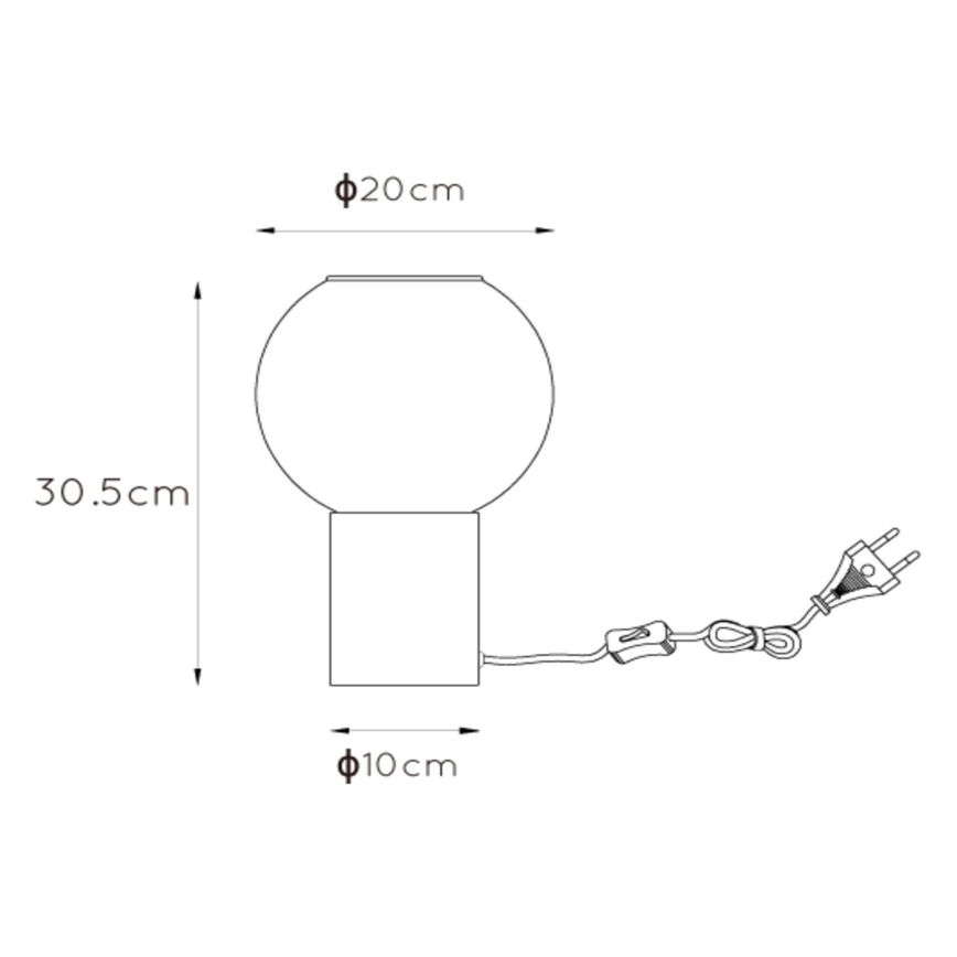 Lucide 45502/01/30 - Stolná lampa MARIUS 1xE27/40W/230V čierna