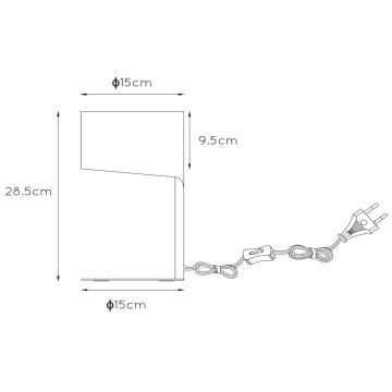 Lucide 45504/01/30 - Stolná lampa KNULLE 1xE14/40W/230V