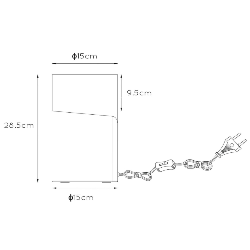 Lucide 45504/01/31 - Stolná lampa KNULLE 1xE14/40W/230V biela