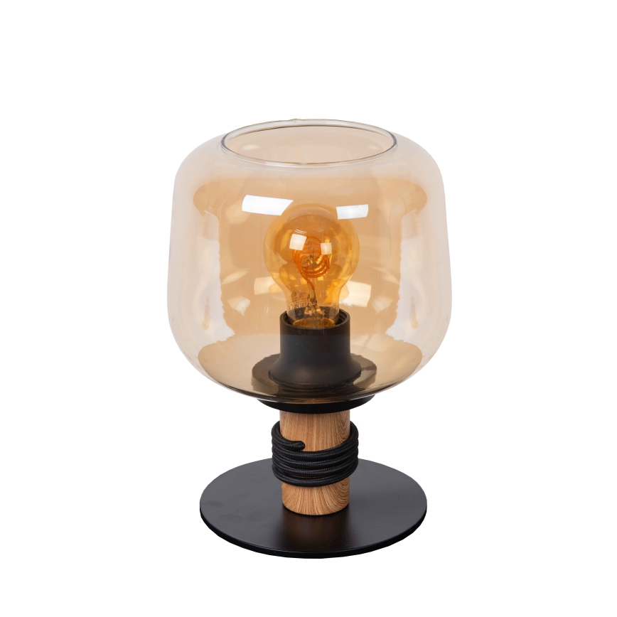 Lucide 45508/01/62 - Stolná lampa ILONA 1xE27/40W/230V čierna/béžová