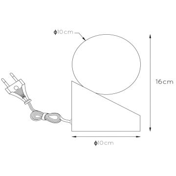 Lucide 45561/01/36 - Stolná lampa LEN 1xG9/33W/230V