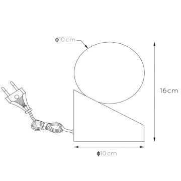 Lucide 45561/01/72 - Stolná lampa LEN 1xG9/33W/230V