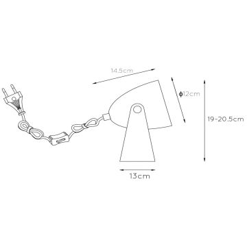 Lucide 45564/01/31 - Stolná lampa CHAGO 1xE14/40W/230V biela