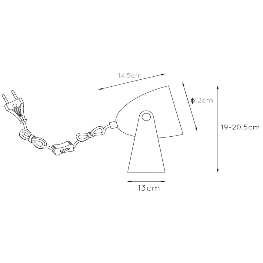 Lucide 45564/01/31 - Stolná lampa CHAGO 1xE14/40W/230V biela