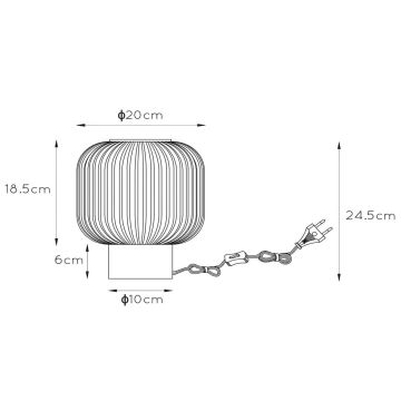 Lucide 45586/20/33 - Stolná lampa MALOTO 1xE27/40W/230V zelená/zlatá