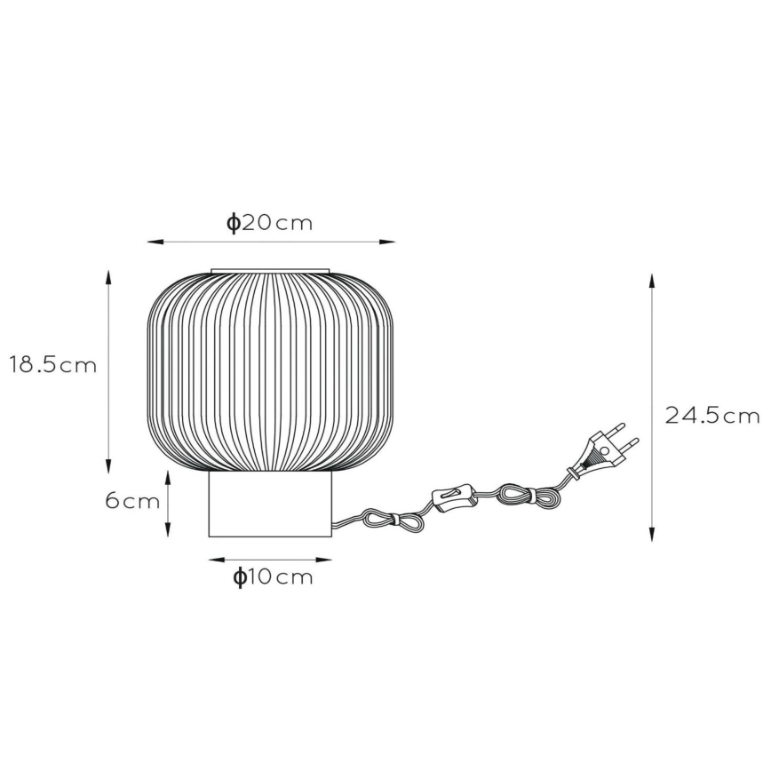 Lucide 45586/20/33 - Stolná lampa MALOTO 1xE27/40W/230V zelená/zlatá