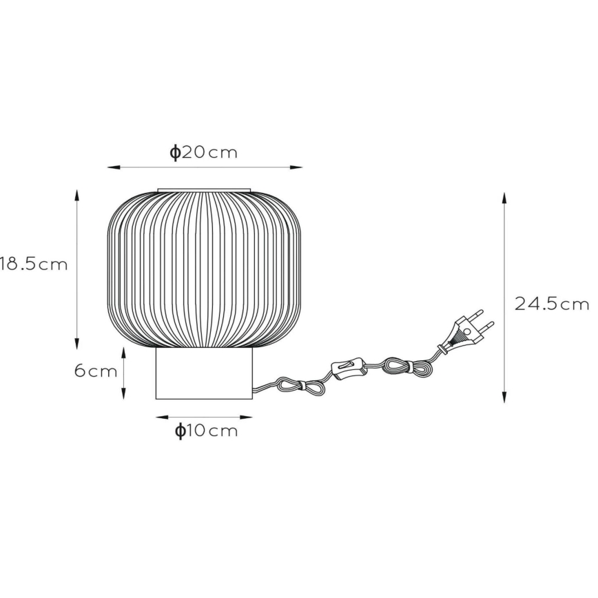 Lucide 45586/20/62 - Stolná lampa MALOTO 1xE27/40W/230V béžová/zlatá