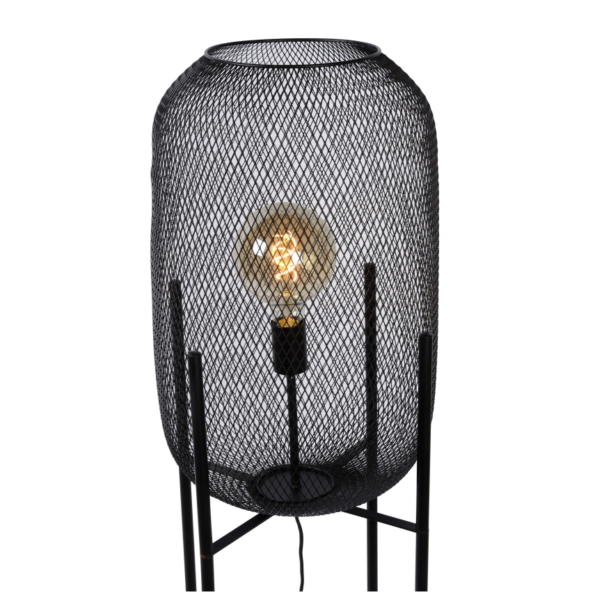 Lucide 45785/01/30 - Stojacia lampa MESH 1xE27/40W/230V čierna