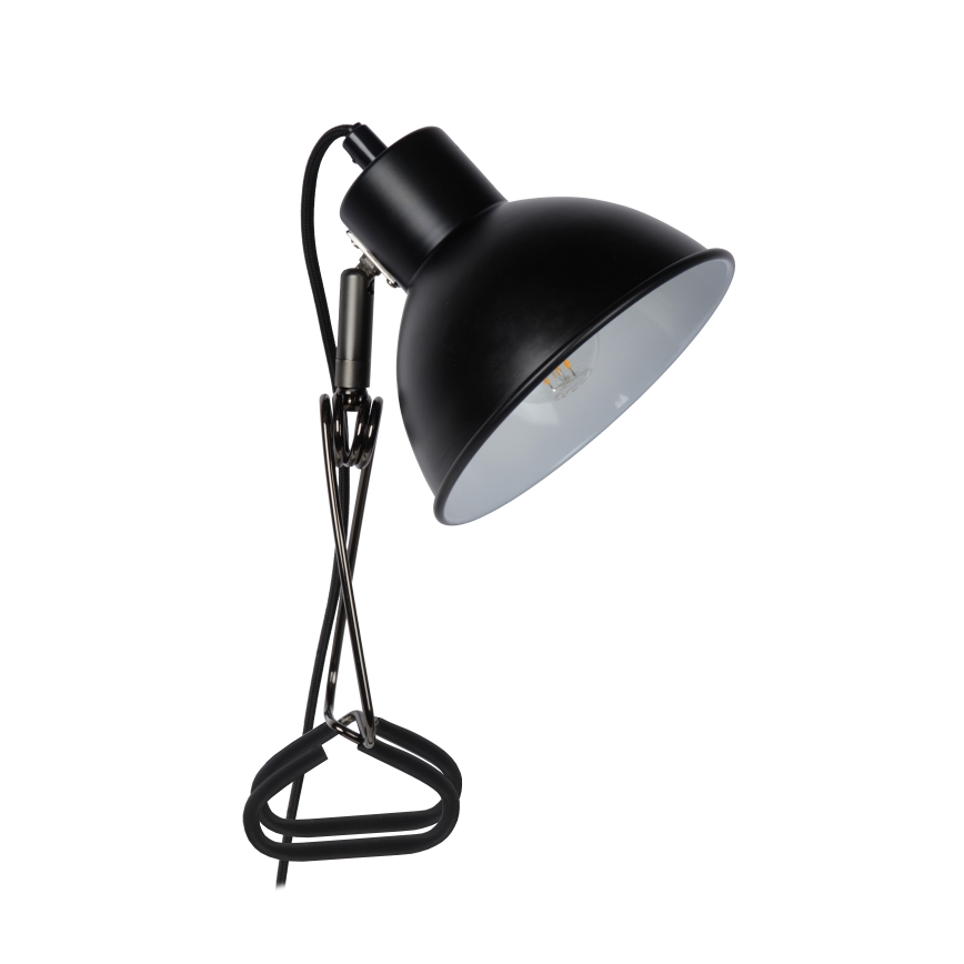 Lucide 45987/01/30 - Lampa s klipom MOYS 1xE27/40W/230V čierna