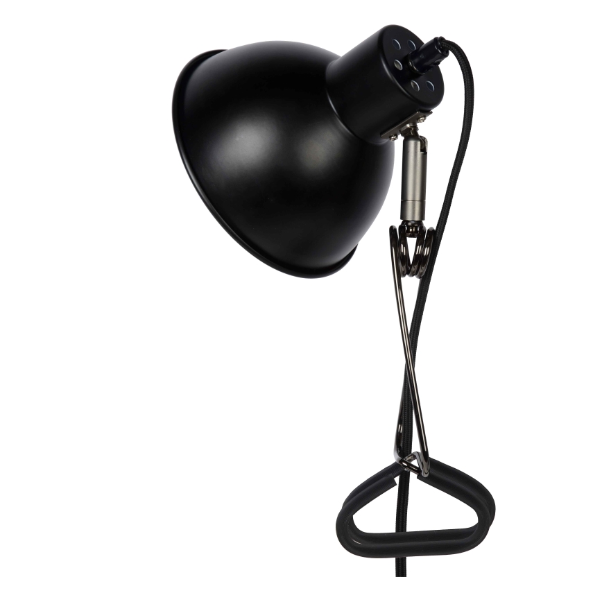 Lucide 45987/01/30 - Lampa s klipom MOYS 1xE27/40W/230V čierna