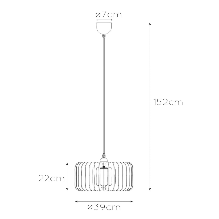 Lucide 46406/39/76 - Luster na lanku ETTA 1xE27/40W/230V pr. 39 cm drevo