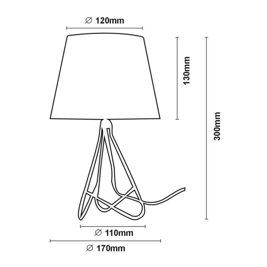 Lucide 47500/81/17 - Stolná lampa GITTA 1xE14/40W/230V biela