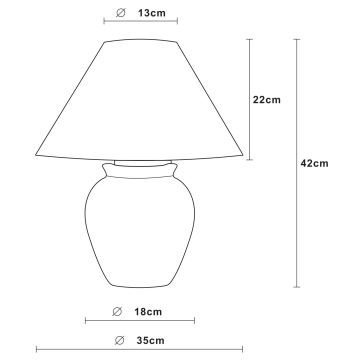 Lucide 47507/81/36 - Stolná lampa RAMZI 1xE27/60W/230V šedá