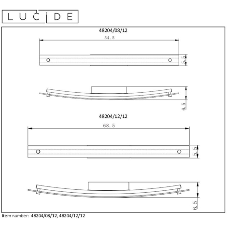 Lucide 48204/12/12 - LED Nástenné svietidlo BOAZ LED/12W/230V IP21
