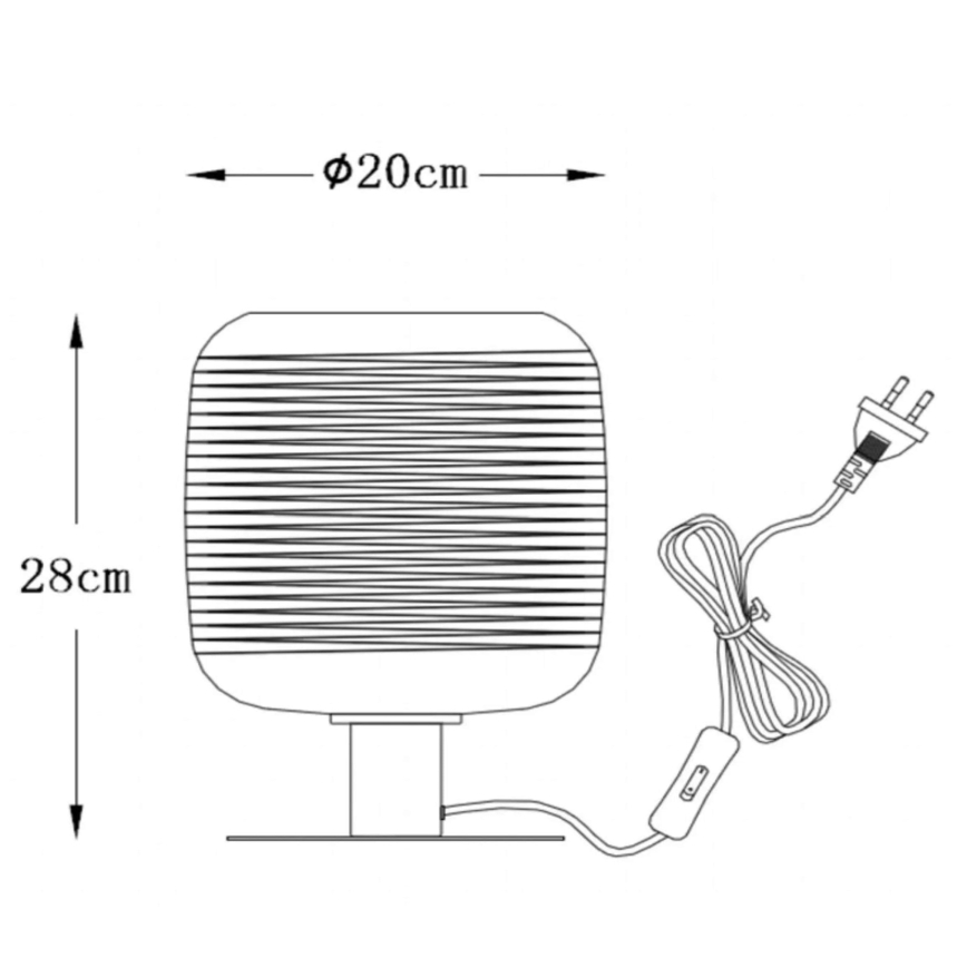 Lucide 70583/01/11 - Stolná lampa ERYN 1xE27/60W/230V