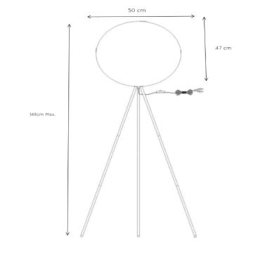 Lucide 71767/50/31 - Stojacia lampa GOOSY SOFT 1xE27/60W/230V