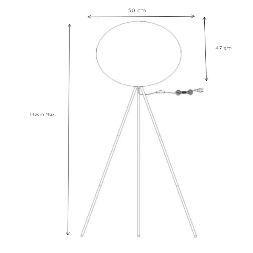 Lucide 71767/50/31 - Stojacia lampa GOOSY SOFT 1xE27/60W/230V