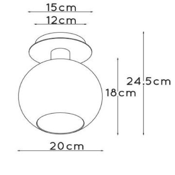 Lucide 74114/01/30 - Stropné svietidlo MARIUS 1xE27/40W/230V čierna