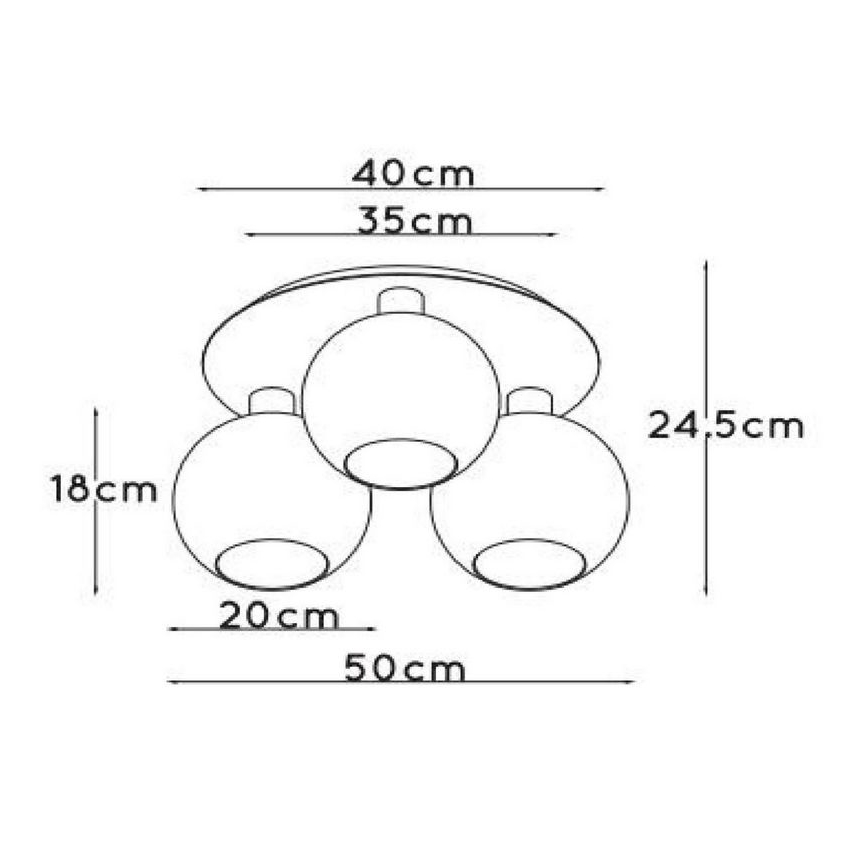 Lucide 74114/03/02 - Stropné svietidlo MARIUS 3xE27/40W/230V zlatá