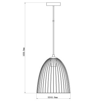 Lucide 74417/01/30 - Luster na lanku MACARONS 1xE27/40W/230V pr. 24,5 cm čierna