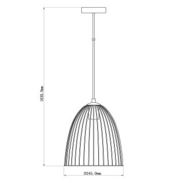 Lucide 74417/01/44 - Luster na lanku MACARONS 1xE27/40W/230V pr. 24,5 cm žltá