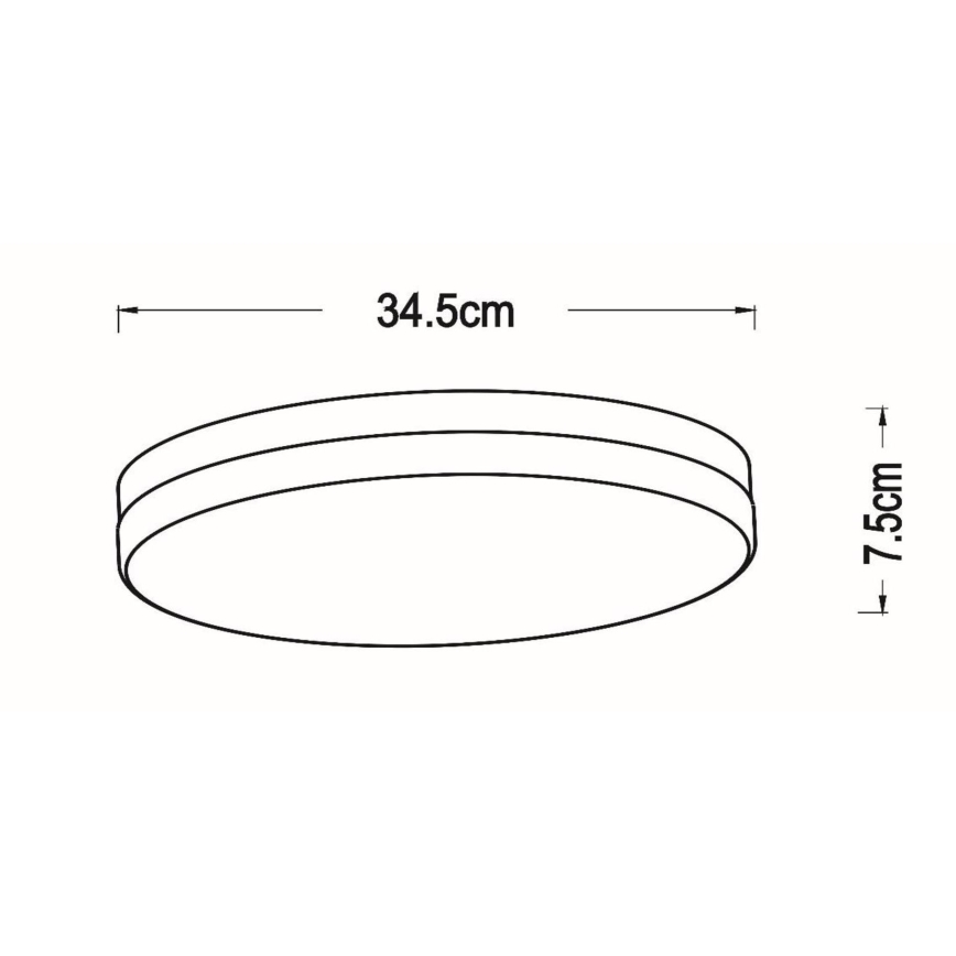 Lucide 79111/36/31 - LED Kúpeľňové stropné svietidlo so senzorom BISKIT LED/24W/230V pr. 34,5 cm IP44 biela