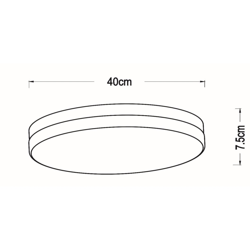 Lucide 79111/40/31 - LED Kúpeľňové stropné svietidlo so senzorom BISKIT LED/36W/230V pr. 40 cm IP44 biela