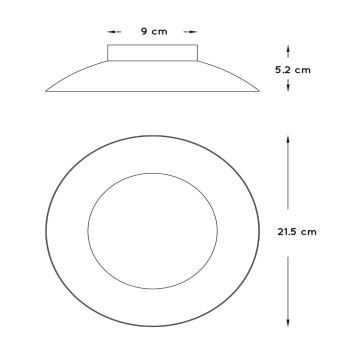 Lucide 79177/06/01 - LED stropné svietidlo FOSKAL LED/6W/230V 21,5 cm mosadz