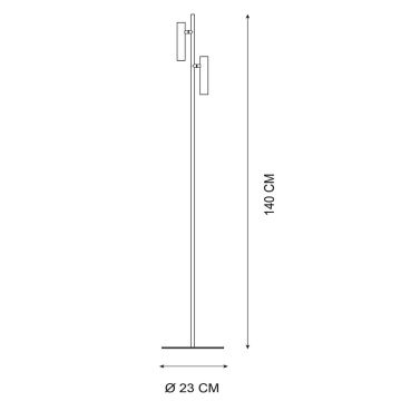 Lucide 79781/10/30 - LED Stmievateľná stojacia lampa PHILON 2xLED/4,5W/230V