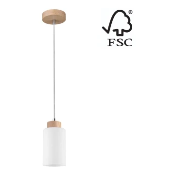 Luster na lanku BOSCO 1xE27/60W/230V dub – FSC certifikované