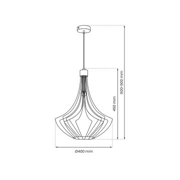 Luster na lanku CESTA 1xE27/60W/230V zelená