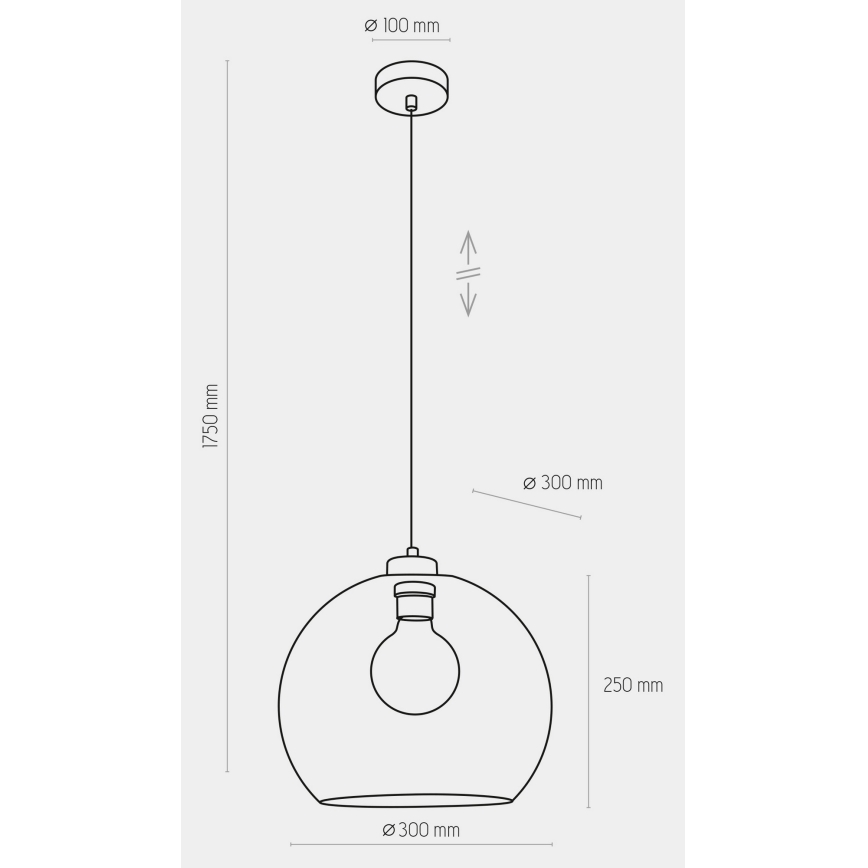 Luster na lanku CUBUS 1xE27/60W/230V