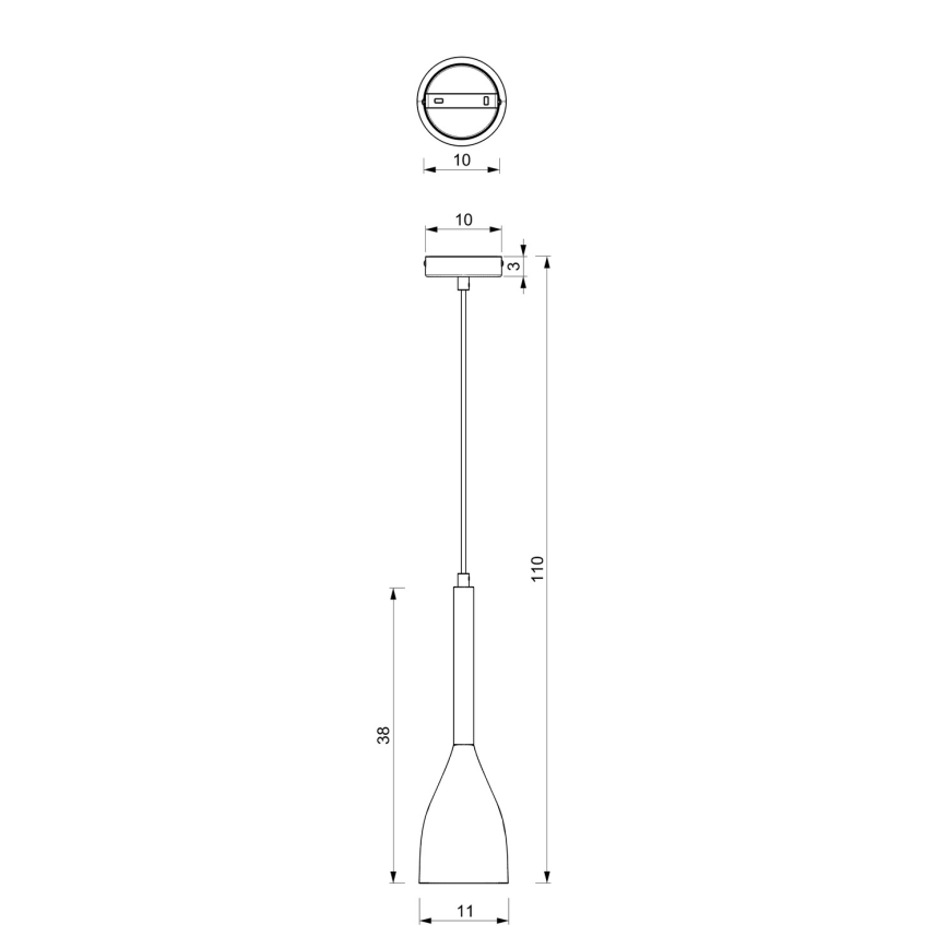 Luster na lanku MUZA 1xE27/60W/230V