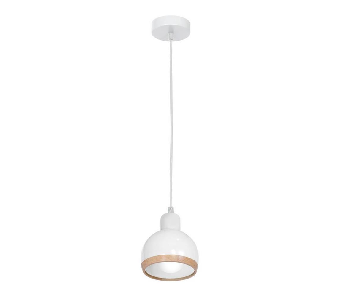  Luster na lanku OVAL 1xE27/60W/230V biela 